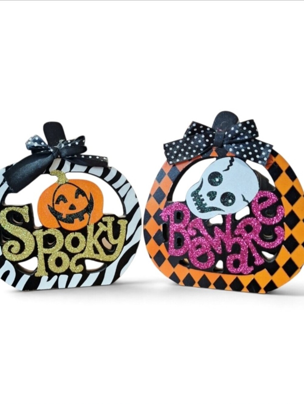 Halloween Spooky Beware Pumpkin Decor Set